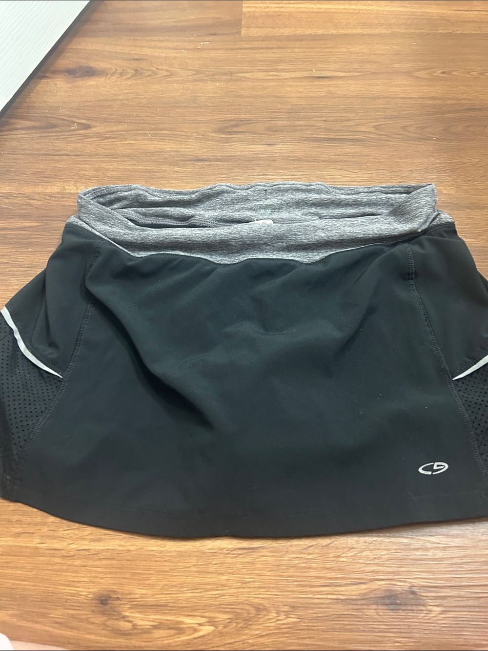 Champion Black Skort with Gray Waistband